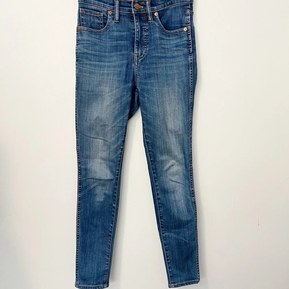 MADEWELL 10” High-Rise Skinny Jeans in Danny Wash: Tencel Denim Edition‎ size 25 - Picture 4 of 10